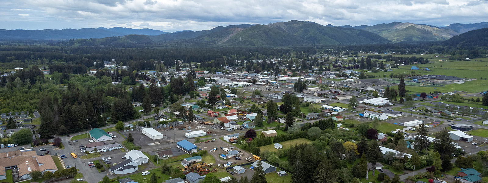 aerial view of Forks WA