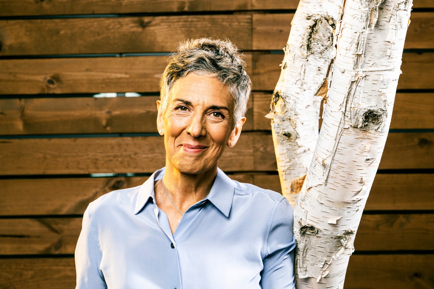 Portrait of Fiona Cicconi, Chief People Officer at Google, taken on the Google campus in Mountain View, CA.<br />
Photograph by Winni Wintermeyer