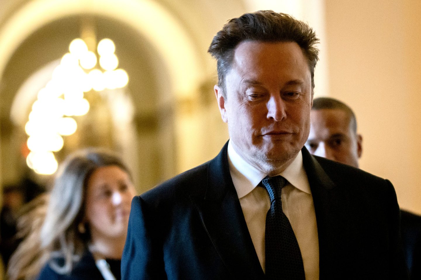 Elon Musk, chief executive officer of Tesla Inc., at the US Capitol in Washington, DC, US, on Wednesday, July 24, 2024