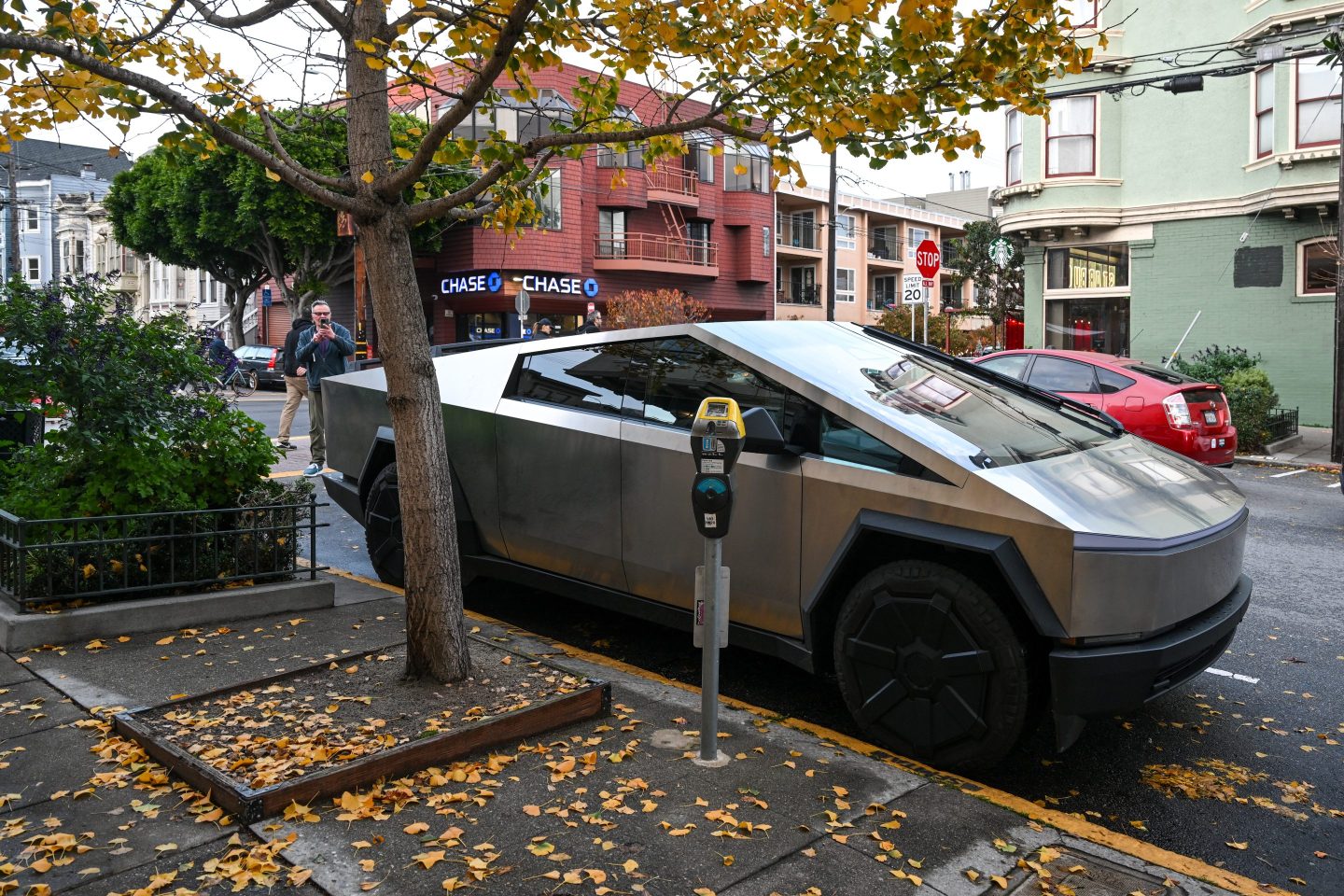 SAN FRANCISCO, CA, UNITED STATES &#8211; JANUARY 6: A view of a Tesla Cybertruck parked in Noe Valley of San Francisco, California, United States on January 6, 2024. (Photo by Tayfun Coskun/Anadolu via Getty Images)