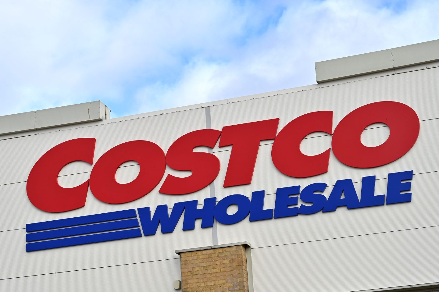 A general view of Costco Wholesale sign.