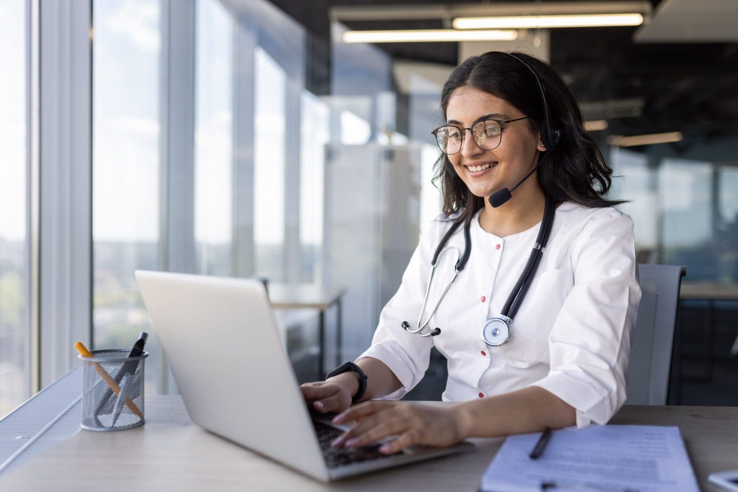 Smiling female doctor