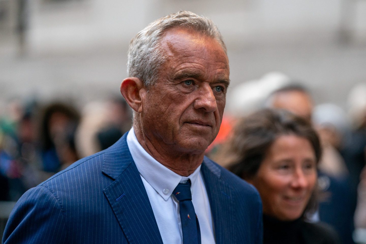 US Secretary of Health and Human Services nominee Robert F. Kennedy Jr. departs the New York Stock Exchange (NYSE) on December 12, 2024 in New York City. US President-elect Donald Trump rang the opening bell at the New York Stock Exchange on Thursday morning, the same day he was named TIME Magazine&#8217;s 2024 Person of the Year. (Photo by David Dee Delgado / AFP) (Photo by DAVID DEE DELGADO/AFP via Getty Images)