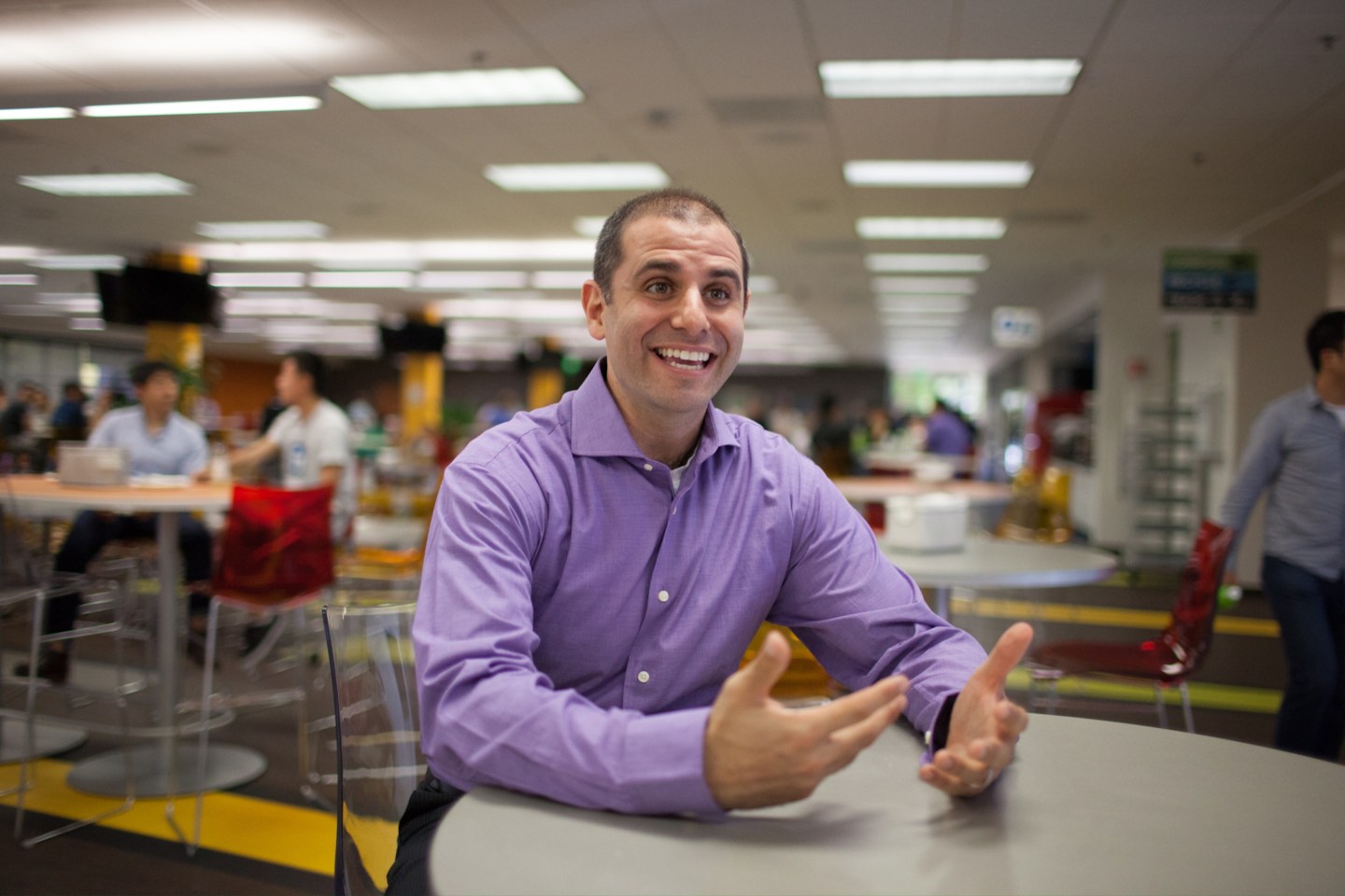 Dan Shapero, head of sales for LinkedIn Talent Solutions, has his photo taken at LinkedIn headquarters in Mountain View Thursday June 27, 2013.