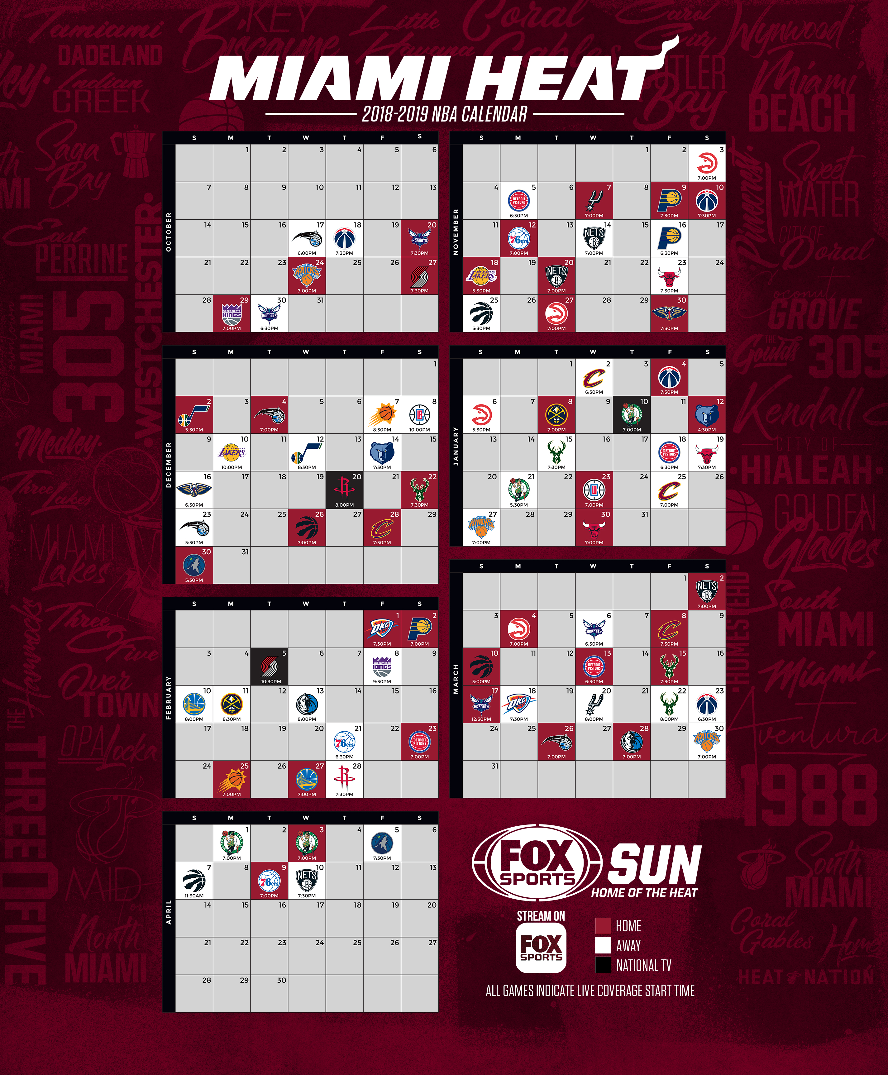 Miami Heat Schedule 20232024 2023 Calendar