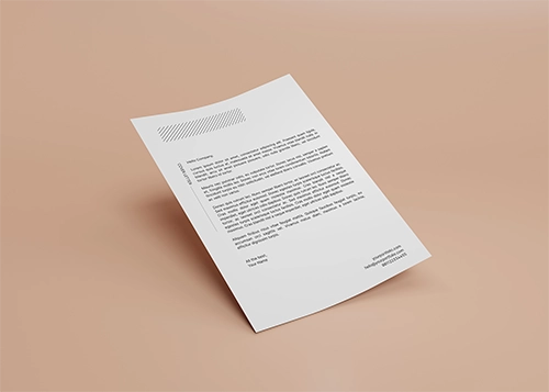 Mockups d’en-têtes de lettres