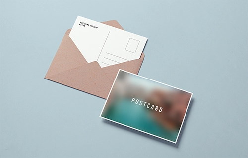 Mockups de cartes postales