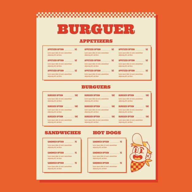 American retro style template design