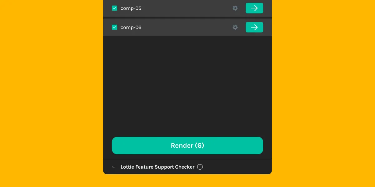 Bulk render animations as Lottie