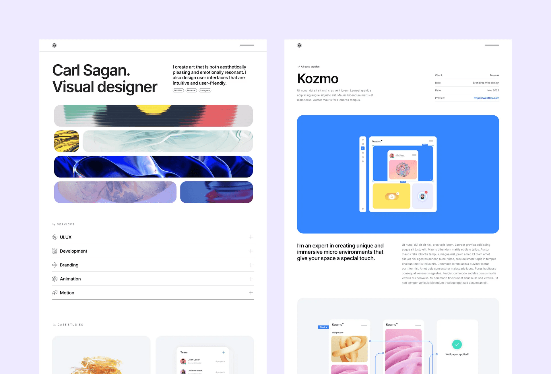 Framer template