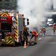 Un véhicule en feu a entrainé la fermeture de la RN 88 entre Albi et Toulouse, mardi 16 juillet 2024. Photo d'illustration.