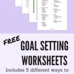 Free Goal Setting Worksheets For A Successful Year Any Time | Home – Free Printable Home Organization Worksheets