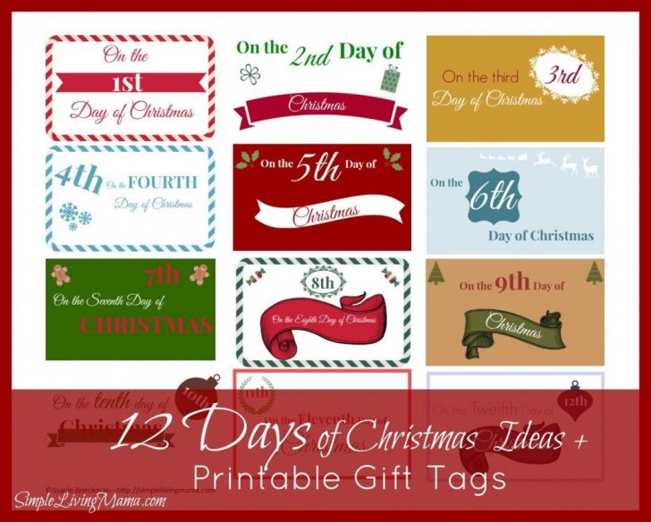 Free Printable 12 Days Of Christmas Gift Tags