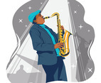 Jazz Saxophone Player Concept