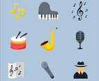 Music Jazz Icon Set