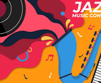 Jazz Music Background with Saxophone