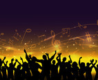 Music Background with Party Crowd