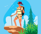 Mountain Hiker Girl