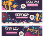 Set of Jazz Day Banners