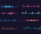 Glowing Sound Wave Gradient Color Set