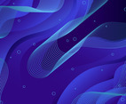 Blue Line and Wave Background Template