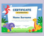 Dinosaur Certificate Template for Children