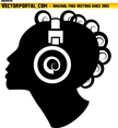 Woman Silhouette With Headphones