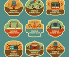 World Radio Day Stickers Set