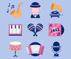 Jazz Music Icon Set