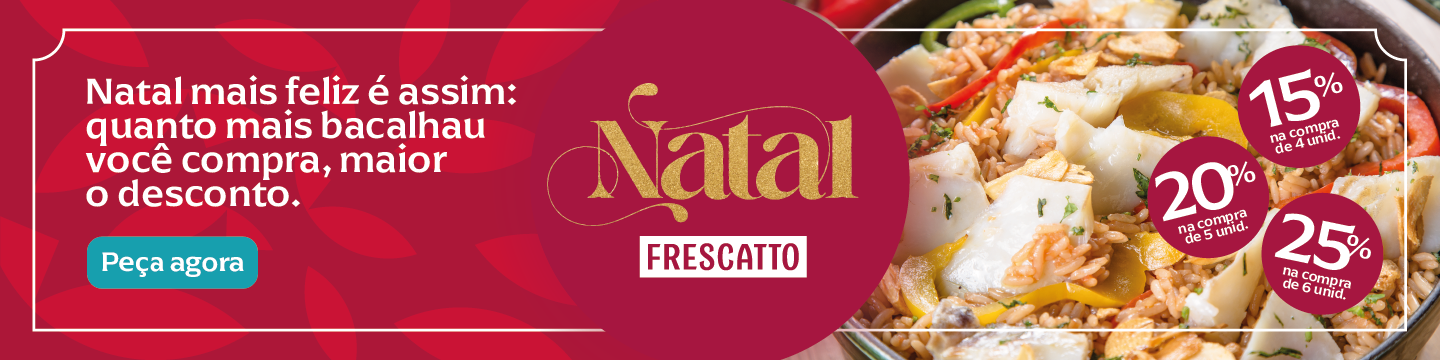 Bacalhau com até 25% off no desconto progressivo