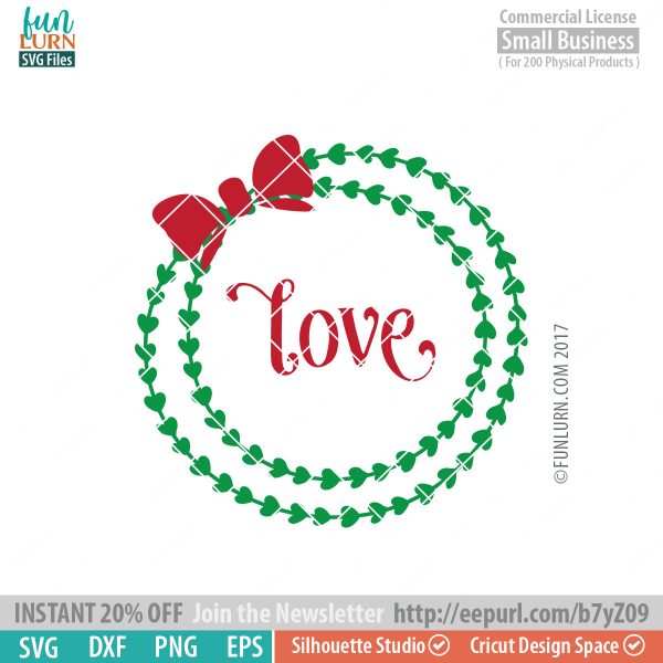 Love wreath SVG