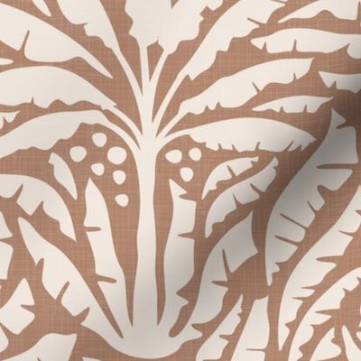 Palm Trees on Vintage Camel Shade / Large