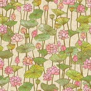 Lotus Flowers {Linen}