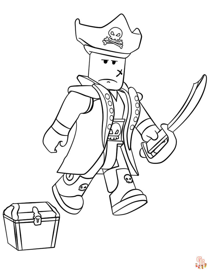 Roblox coloring pages to print for kids 7