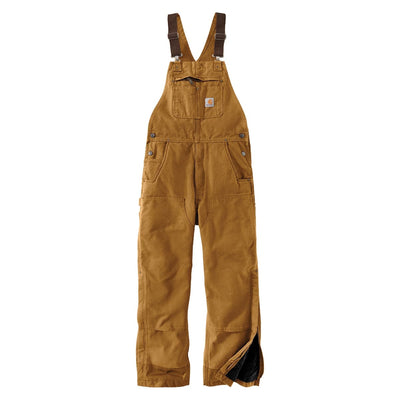 Carhartt Brown Carhartt Loose Fit Washed Duck Insulated Bib Overall