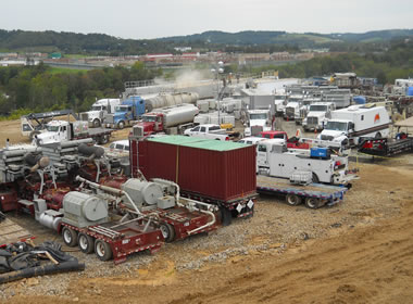 drilling pad ready for hydraulic fracturing