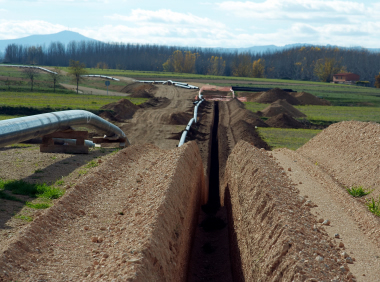 Pipeline under construction