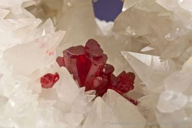 Realgar on calcite