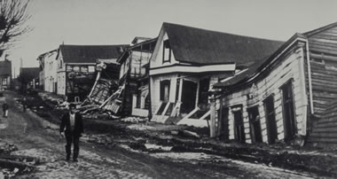 largest earthquake - damage at Valdivia