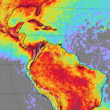 NASA lightning map on Lake Maracaibo