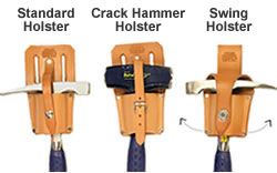 Rock hammer holsters