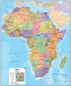 Africa wall map