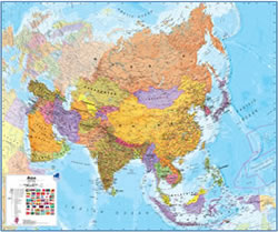 Asia wall map