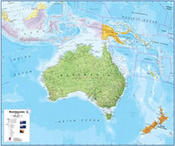 Australia wall map