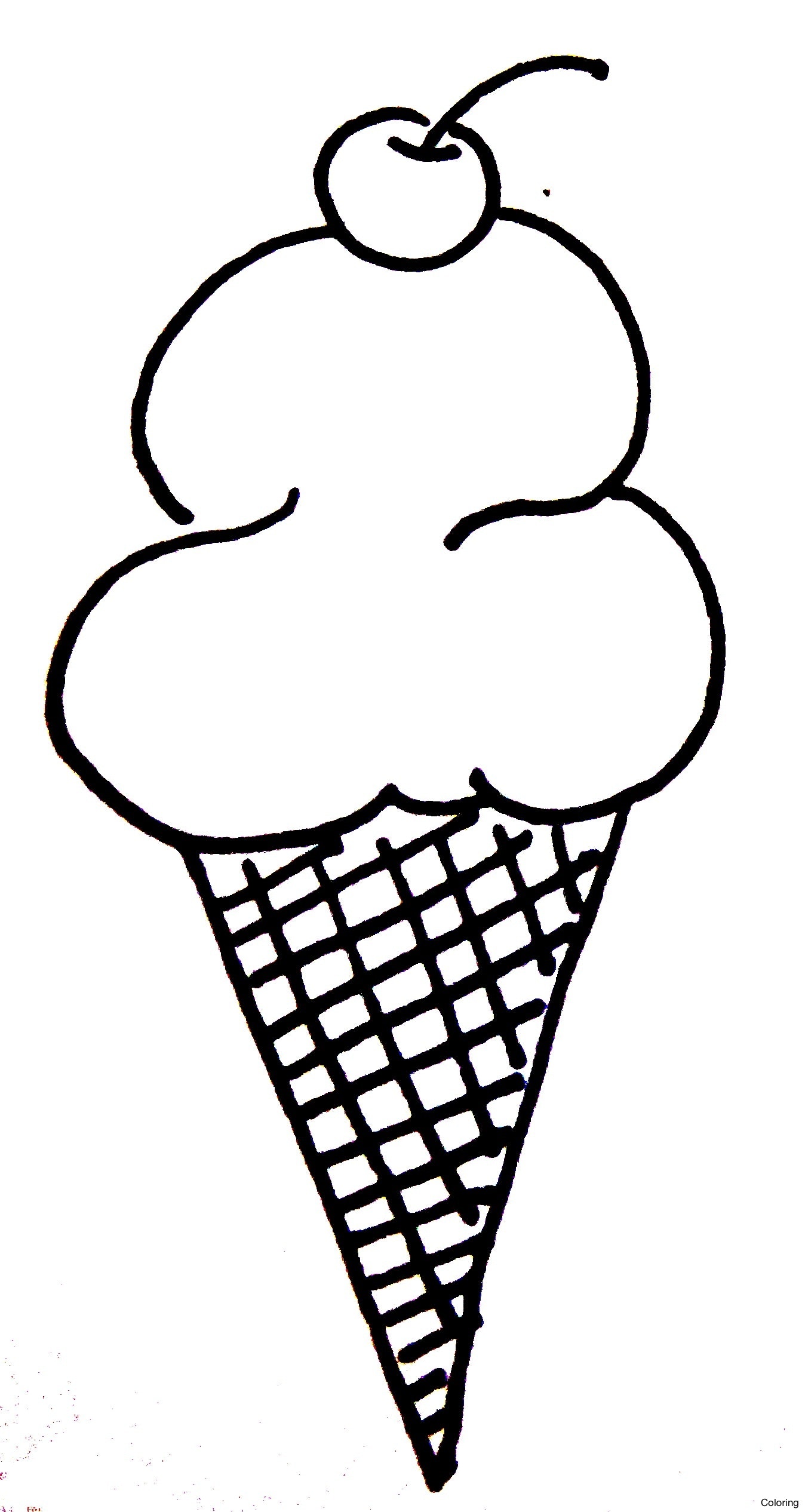 Kids Coloring Pages Ice Cream Cone Coloring Pages