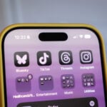 A photo of the tiktok app in focus on an ios home screen