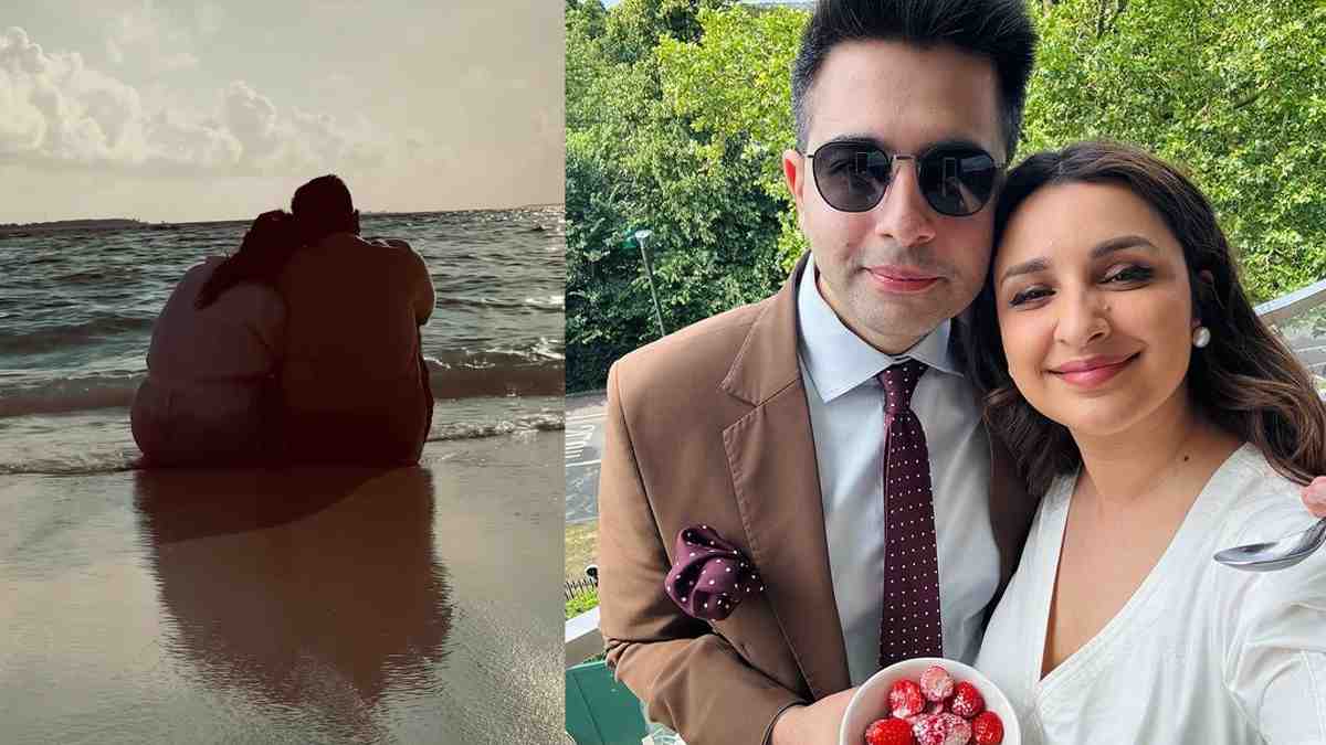 Parineeti Chopra shares a loved-up moments with Raghav Chadha from her first anniversary