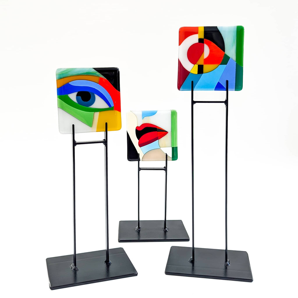 Original fused glass Minature with a choice of acrylic or steel stand