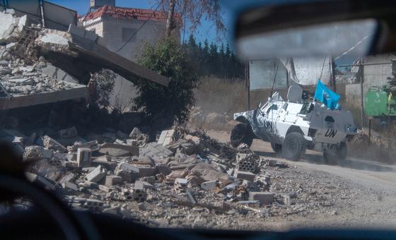 Un convoy logístico de UNIFIL cerca de Houla, Líbano, en julio de 2024.