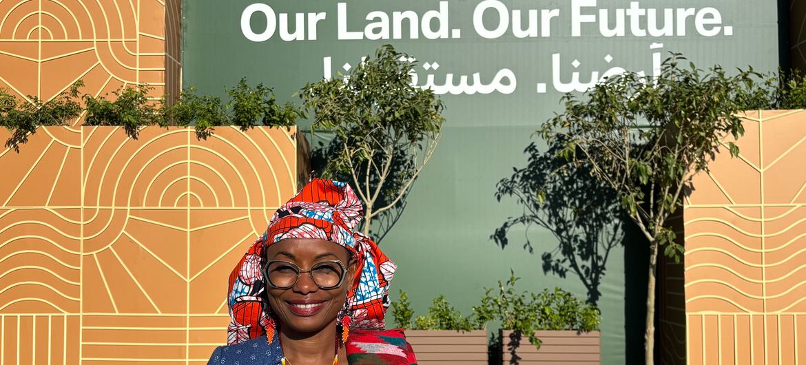 Hindou Oumarou Ibrahim, an Indigenous Peoples rights campaigner, attends the COP16 desertification conference in Riyadh, Saudi Arabia.